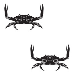 Crab Silhouette, Crab Vector Silhouette, Crab cartoon Silhouette, Crab illustration, Crab icon Silhouette, Crab Silhouette illustration