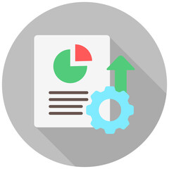 project management rounded flat color icon, use for UI, UX, app and web development, digital or print. for digital industry, education, business, finance, project management.