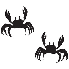 Crab Silhouette, Crab Vector Silhouette, Crab cartoon Silhouette, Crab illustration, Crab icon Silhouette, Crab Silhouette illustration
