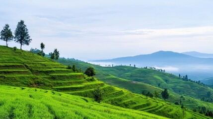 Fototapeta premium Misty Mountain Landscape