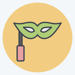 Icon Masquerade. related to Hobbies symbol. color mate style. design editable