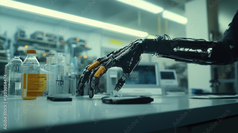 Poster Robotic Arm in a Laboratory Setting Performing a Task
