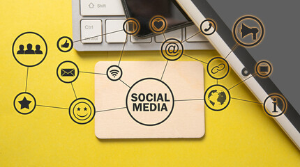 Fototapeta premium Social media concept. Business. Internet. Technology