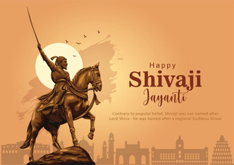 happy Shivaji Jayanti. abstract vector illustration day
