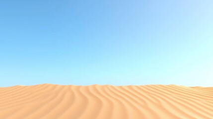 Desert Sand Dunes under Blue Sky