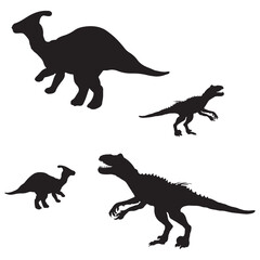 Dinosaur Silhouette, Dinosaur Vector Silhouette, Dinosaur cartoon Silhouette, Dinosaur illustration, Dinosaur icon Silhouette, Dinosaur Silhouette illustration