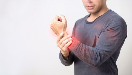 Soft-toned image showing increasing wrist joint swelling