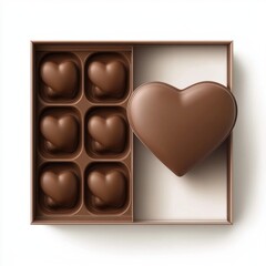 Obraz premium Heart-shaped chocolates in a box with additional heart-shaped treats.