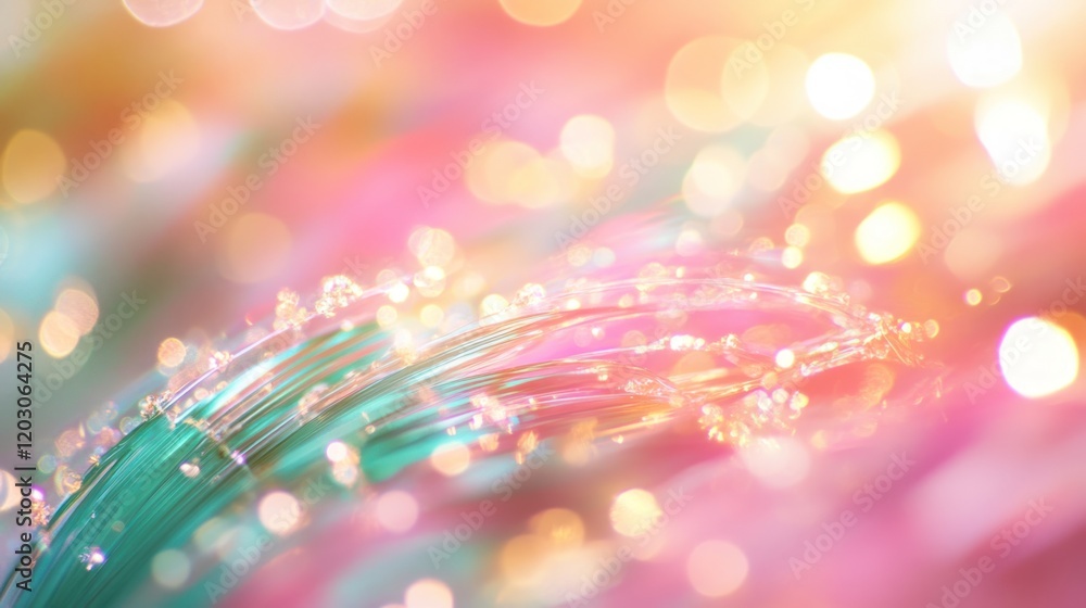 Poster abstract pastel fibers with sparkling lights background