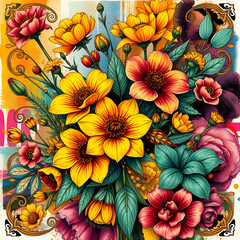 colorful flower background