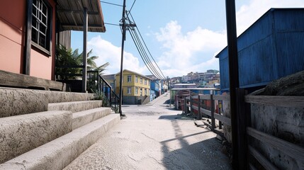 Hillside Town Street Scene