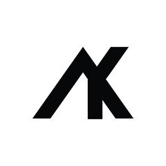 Fototapeta premium Artistic AK Initial Logo for Modern Enterprises