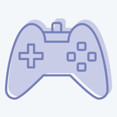 Obraz premium Icon Gamepad. related to Hobbies symbol. two tone style. design editable