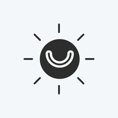 Icon Solar Power. suitable for education symbol. glyph style. simple design editable