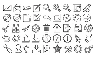 Fototapeta premium E-mail icon set Icon Se all Viktor 