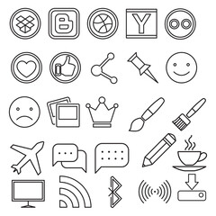  variety of icons including one that says internet and internet