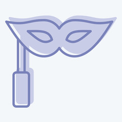 Icon Masquerade. related to Hobbies symbol. two tone style. design editable