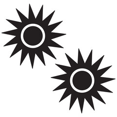 Sun Silhouette, Sun Vector Silhouette, Sun cartoon Silhouette, Sun illustration, Sun icon Silhouette, Sun Silhouette illustration