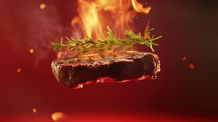 Delicious Grilled Beef Steak Detailed Hand Drawn,illustration,Freshly medium rare grilled beef steak, fried meat, close-up, isolated on white background.