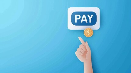 Fototapeta premium A hand pointing at a 