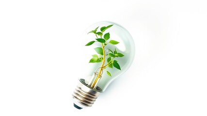 3D Eco-Friendly Lightbulb with Plant - Modern Lighting Design