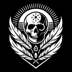 Vector design skull sticker