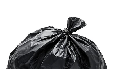 Black Garbage Bag on White Background - High-Quality AI Image