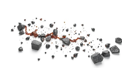 Crude Oil 3D Render - Isolated White Background - High Quality