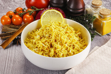 Indian cuisine lemon basmati rice