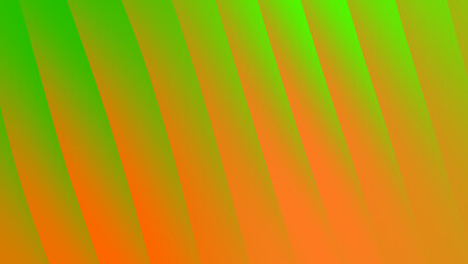 Bright Orange Green Gradient abstract wave design with striped pattern and gradient texture