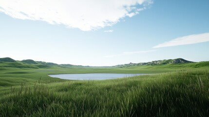 Obraz premium Serene Summer Landscape