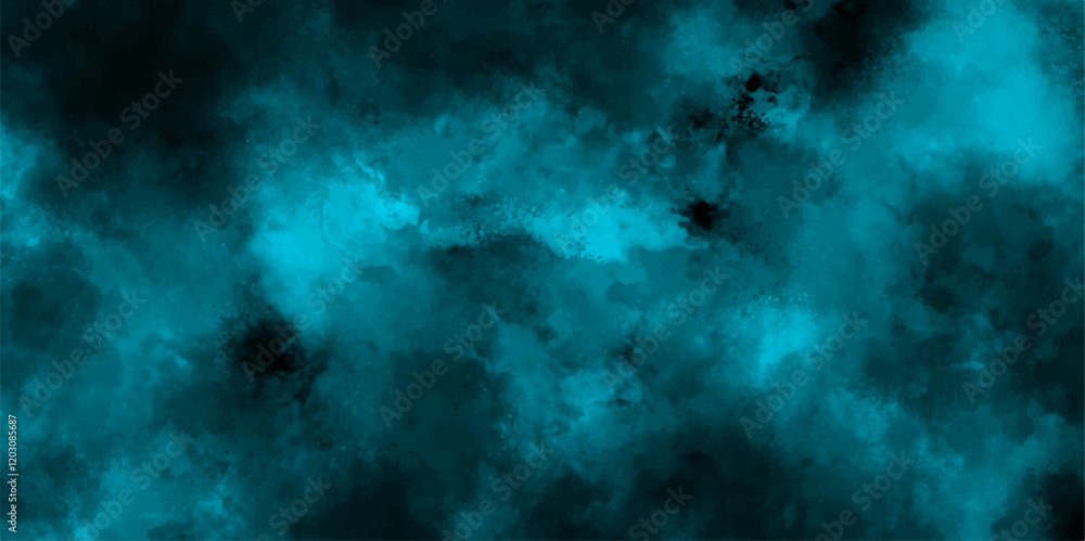 Poster moody teal and black abstract cloud texture. atmospheric background for artistic and design. waterco