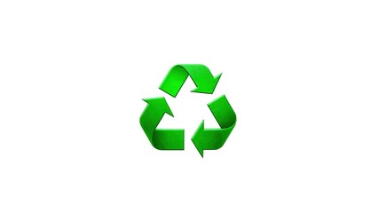 Obraz premium Green Recycle Emblem - AI Generated Image