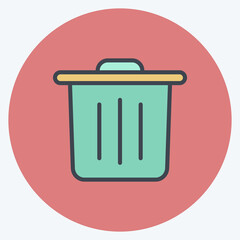 Icon Reduces Waste. suitable for education symbol. color mate style. simple design editable