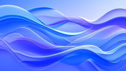 Obraz premium Abstract waves, flowing curves, smooth gradients, Soothing color palette background