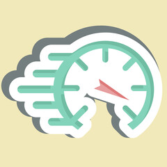 Sticker Speed. related to Speed symbol. design editable