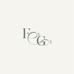 organic hairline logotype wedding concept monogram letter elegant and elegant logo GF