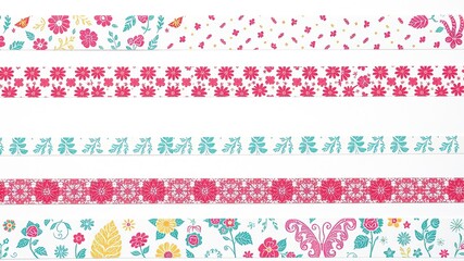 Modern Washi Tape Scrapbooking Collection - Border Banners
