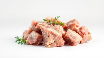 Raw Lamb Mutton Chunks - High-Resolution Studio Shot