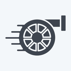 Obraz premium Icon Turbo. related to Speed symbol. glyph style. design editable