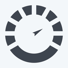 Icon Speedometer. related to Speed symbol. glyph style. design editable