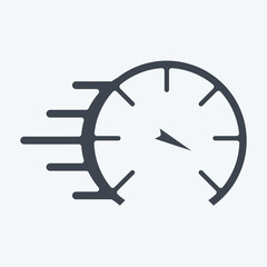 Icon Speed. related to Speed symbol. glyph style. design editable