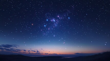 Fototapeta premium Orion Hunter constellation against the sky 