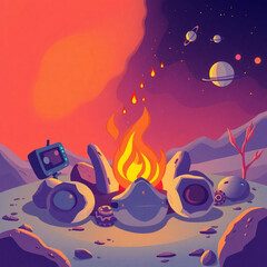 A hacker with hidden face in a hoodie using a laptop
