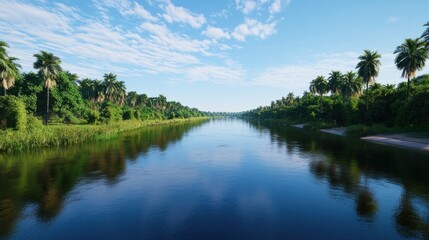 Serene Jungle River