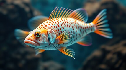 Fototapeta premium Stunning Aquarium Catfish, Detailed and Bright