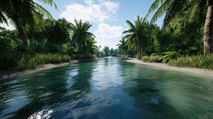 Serene Tropical River
