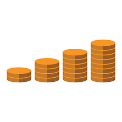 Stacked Coins Financial Growth Investment Concept