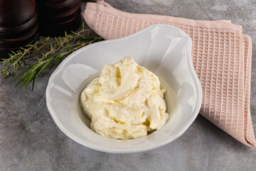Italian soft young cheese stracciatella