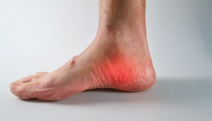 Fototapeta premium Severe swelling around the ankle joint